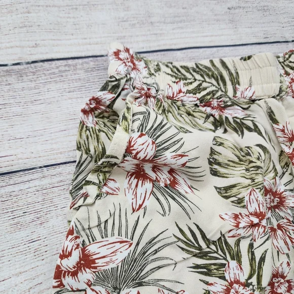 Volcom Not Real Shore Shorts Set Tropical Green Tea Girls S 7/8 - Picture 7 of 12